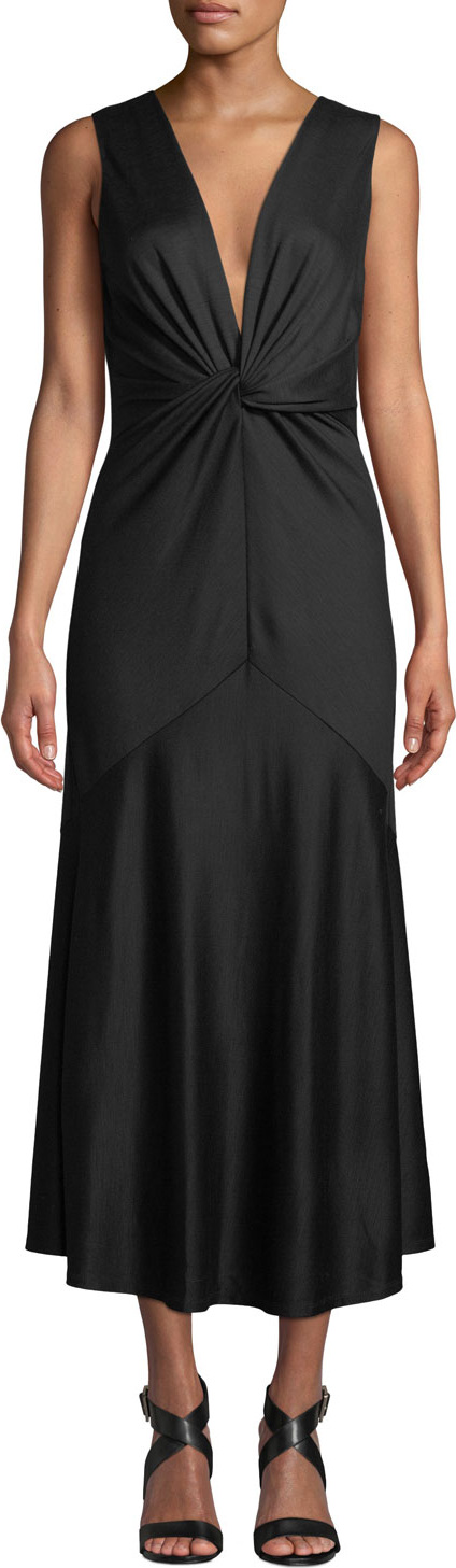 DIANE von FURSTENBERG Baila Twist-Front Sleeveless Cocktail Dress