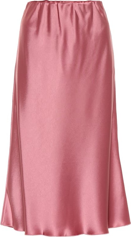 Nanushka Zarina satin midi skirt