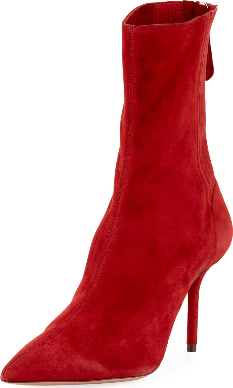 Aquazzura Saint Honore 85mm Pleated Bootie