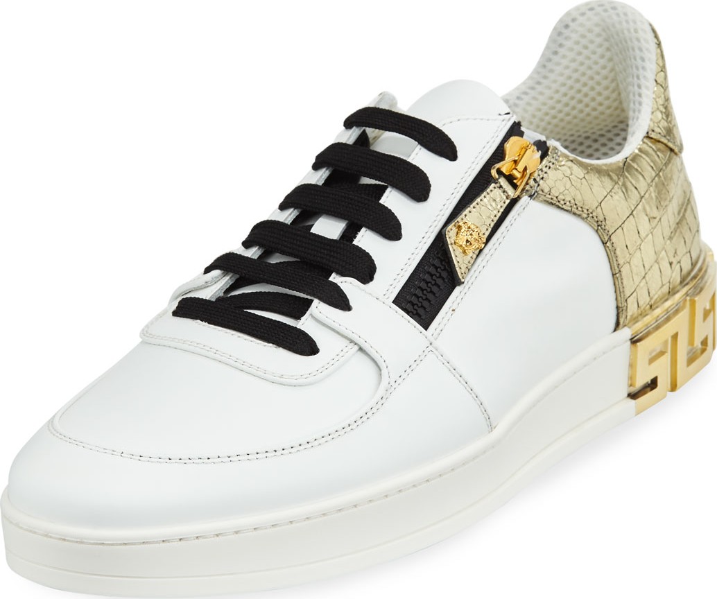 Versace Men's Tribute Leather Low-Top Sneakers