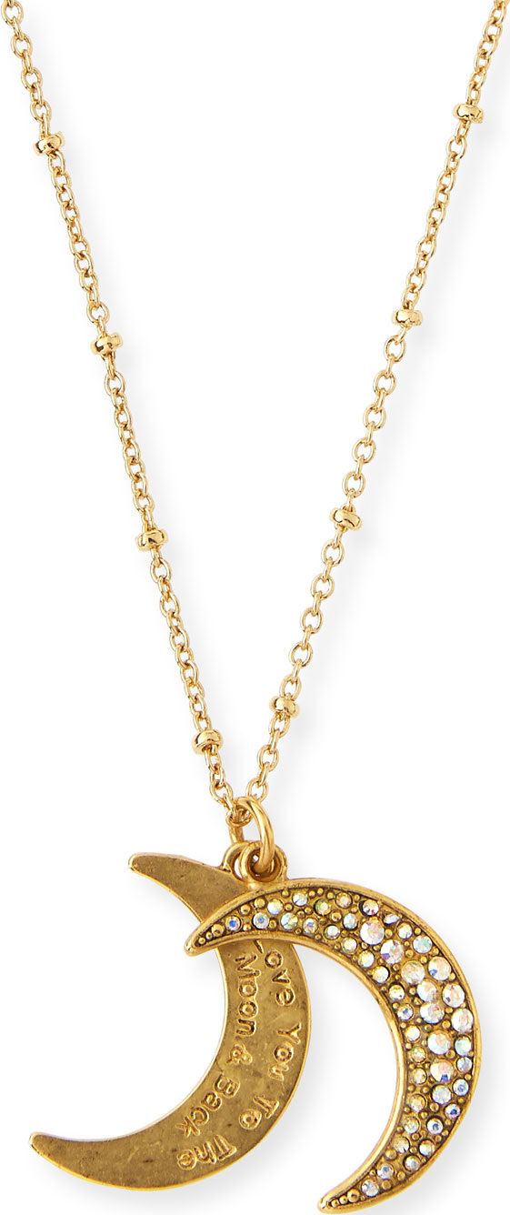 Sequin Moon Talisman Necklace