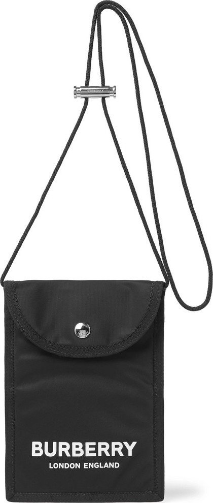 Burberry London England Logo-Print Nylon Messenger Bag