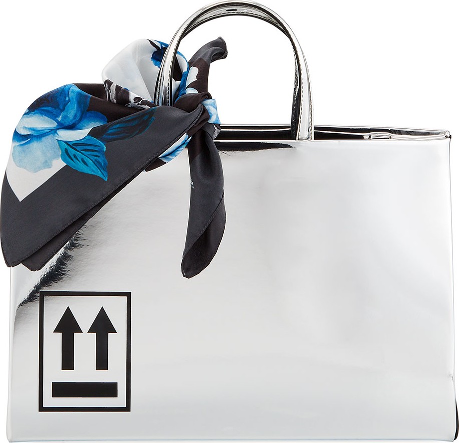 Off White Mirror Medium Box Bag