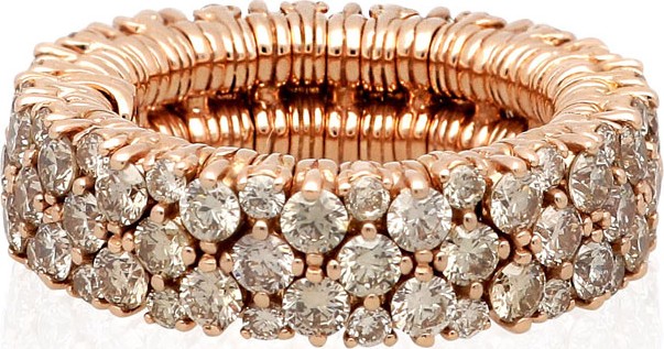 Roberto Demeglio CASHMERE 18k Rose Gold Diamond Stretch Ring