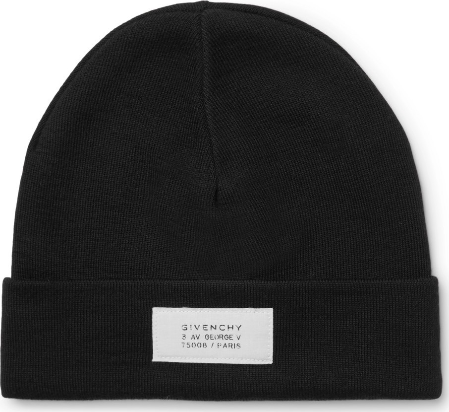 Givenchy Logo-Appliquéd Wool-Blend Beanie