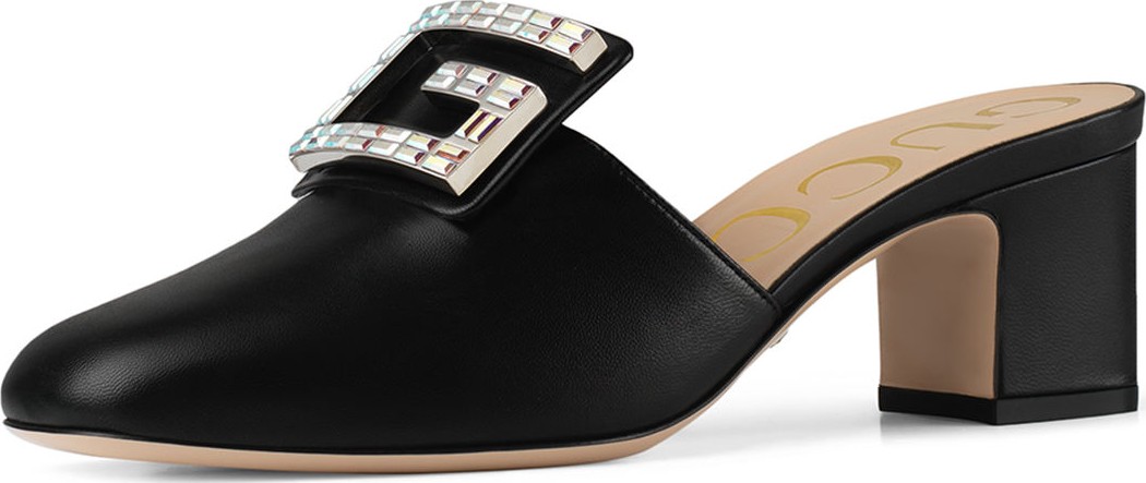 Gucci Madelyn 55mm Leather Mules with Square G
