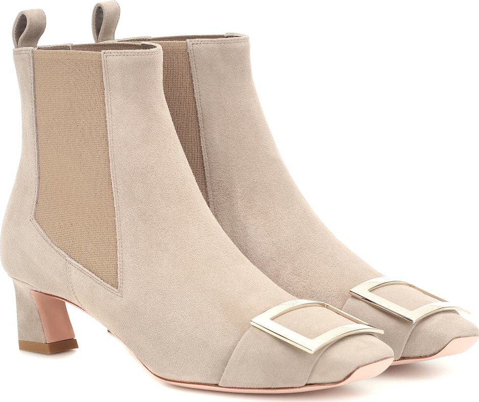 Roger Vivier Chelsea Trompette suede ankle boots