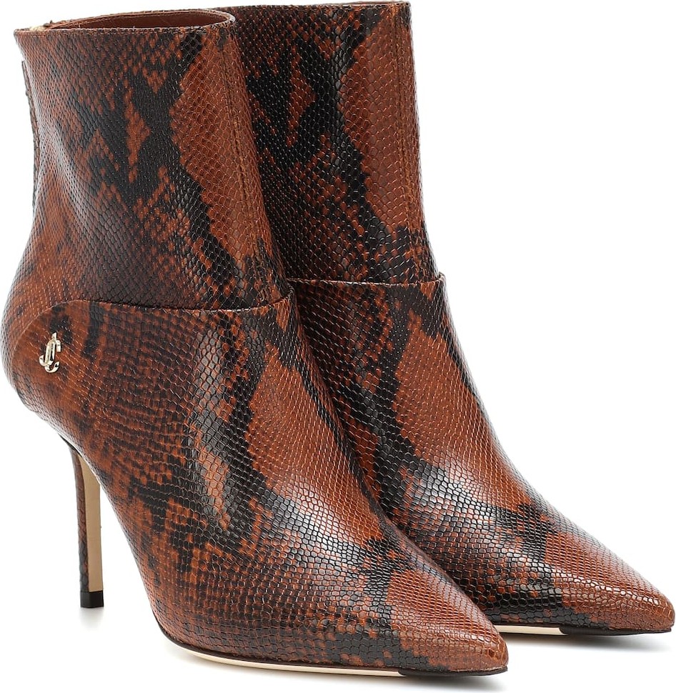 Jimmy Choo Beyla 85 snake-effect ankle boots