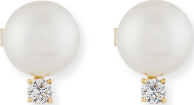 Assael 11mm South Sea Pearl & Diamond Earrings