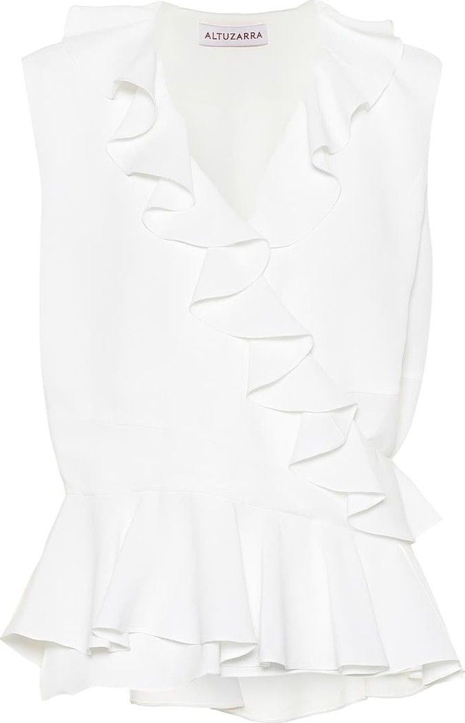 Altuzarra Depeche ruffled silk-blend top