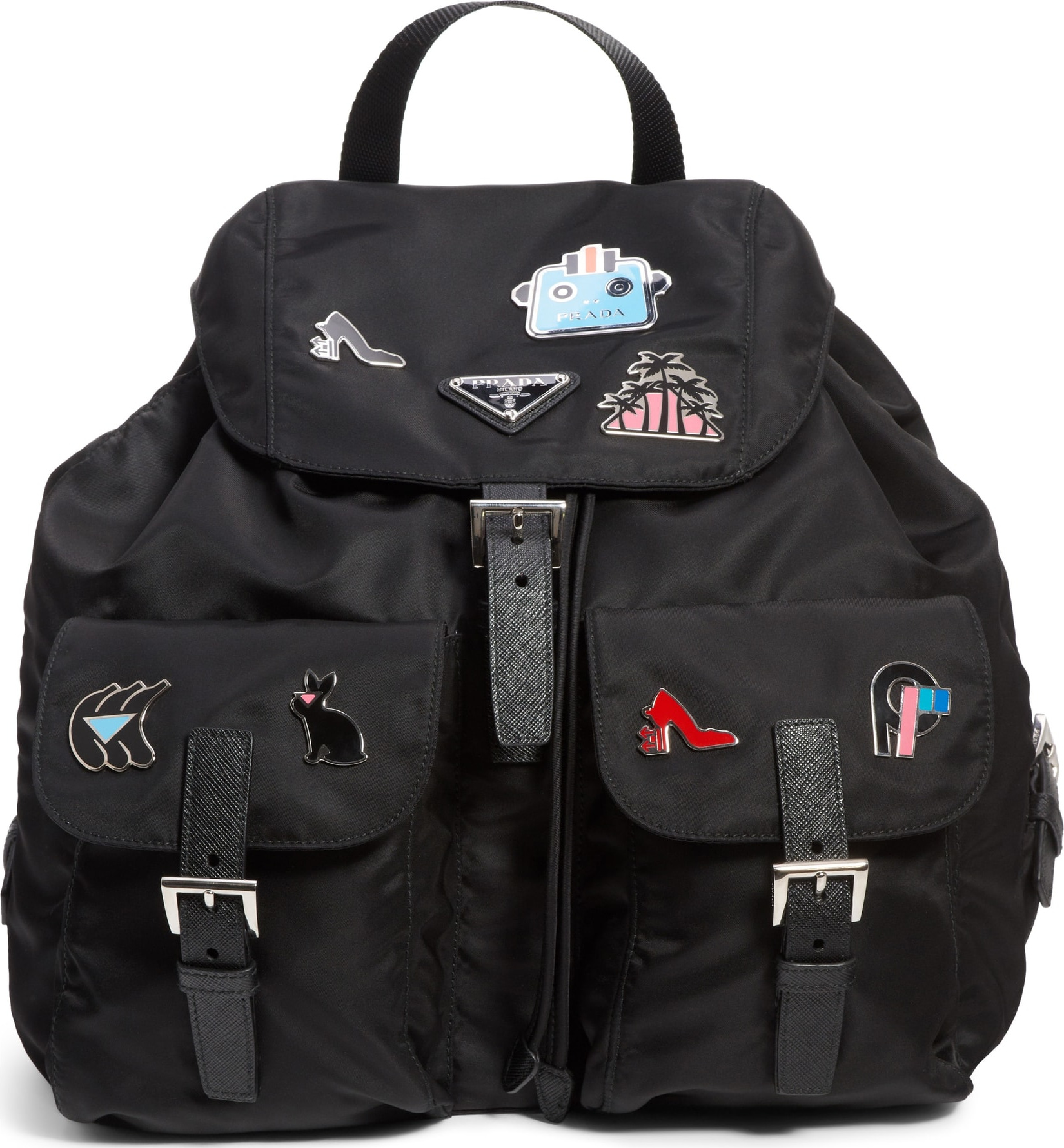 Prada Embellished Nylon Backpack