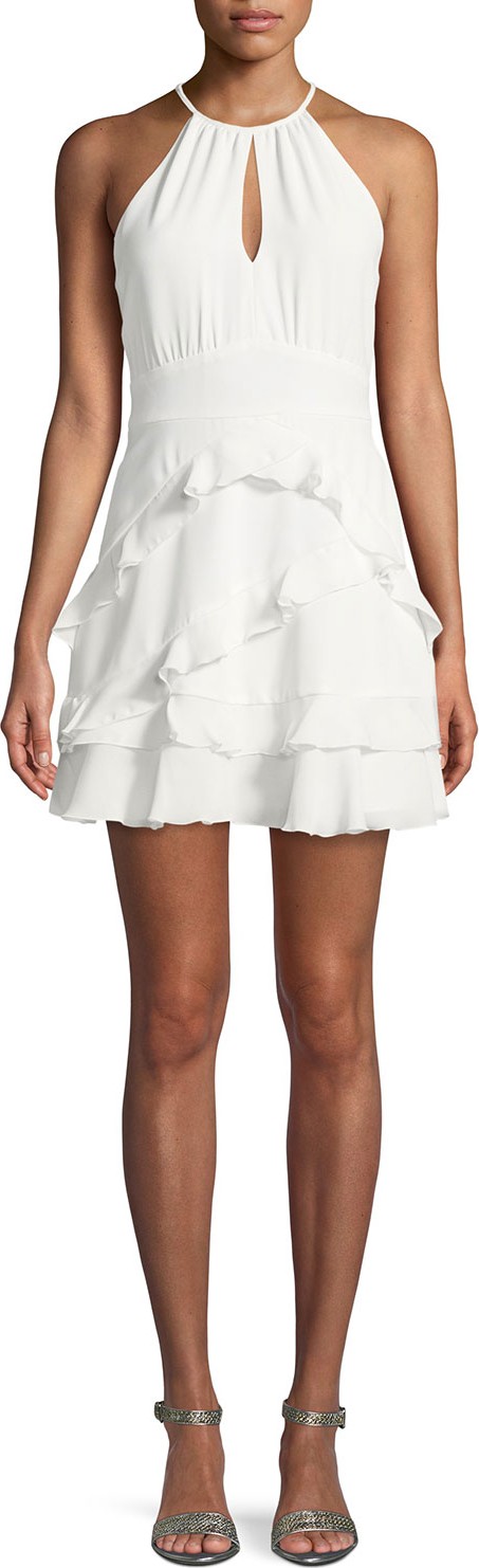 Parker Phoenix Ruffled Halter Mini Dress