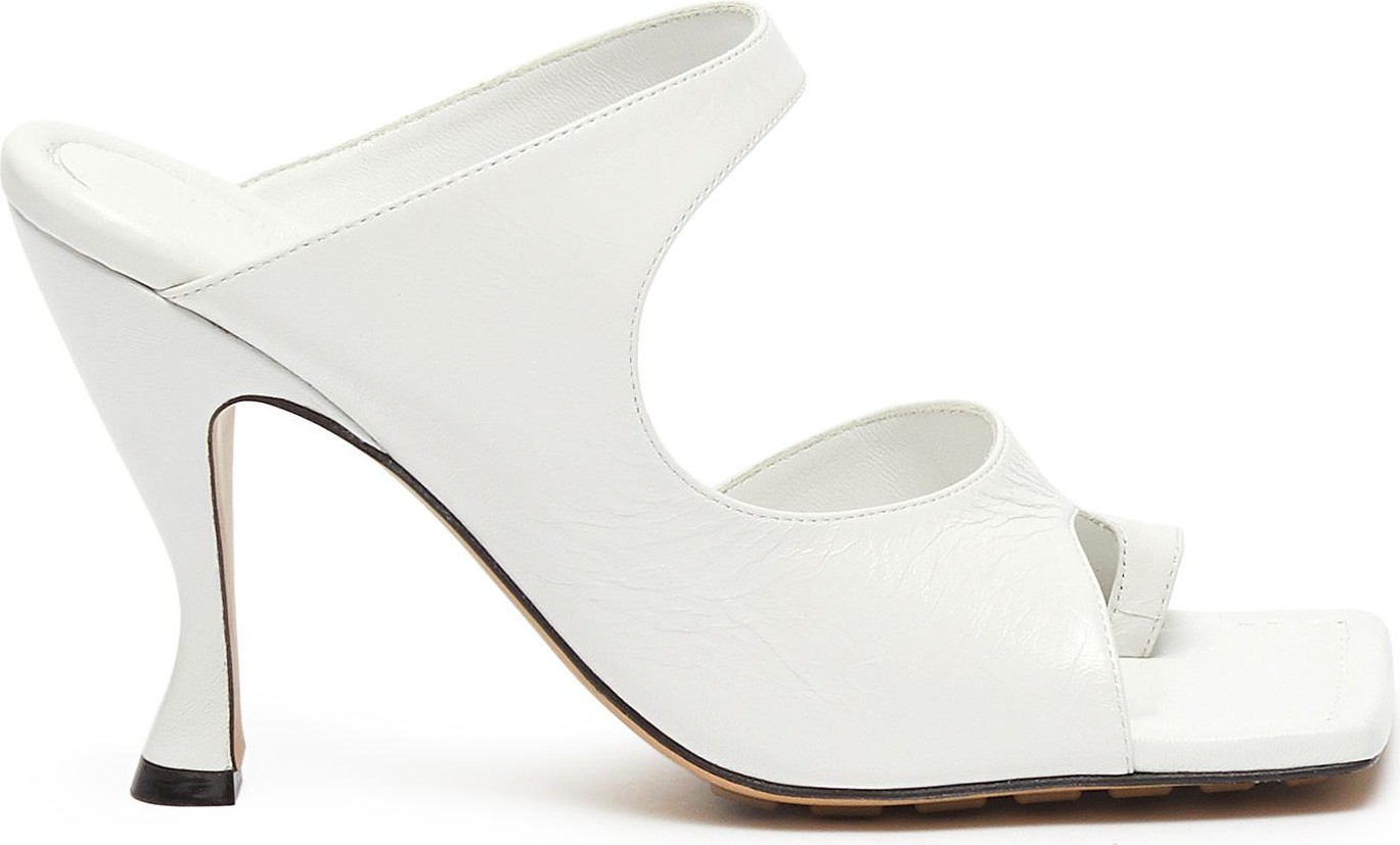 Bottega Veneta Square toe crunch lux leather mules Bottega Veneta Square toe crunch lux leather mules