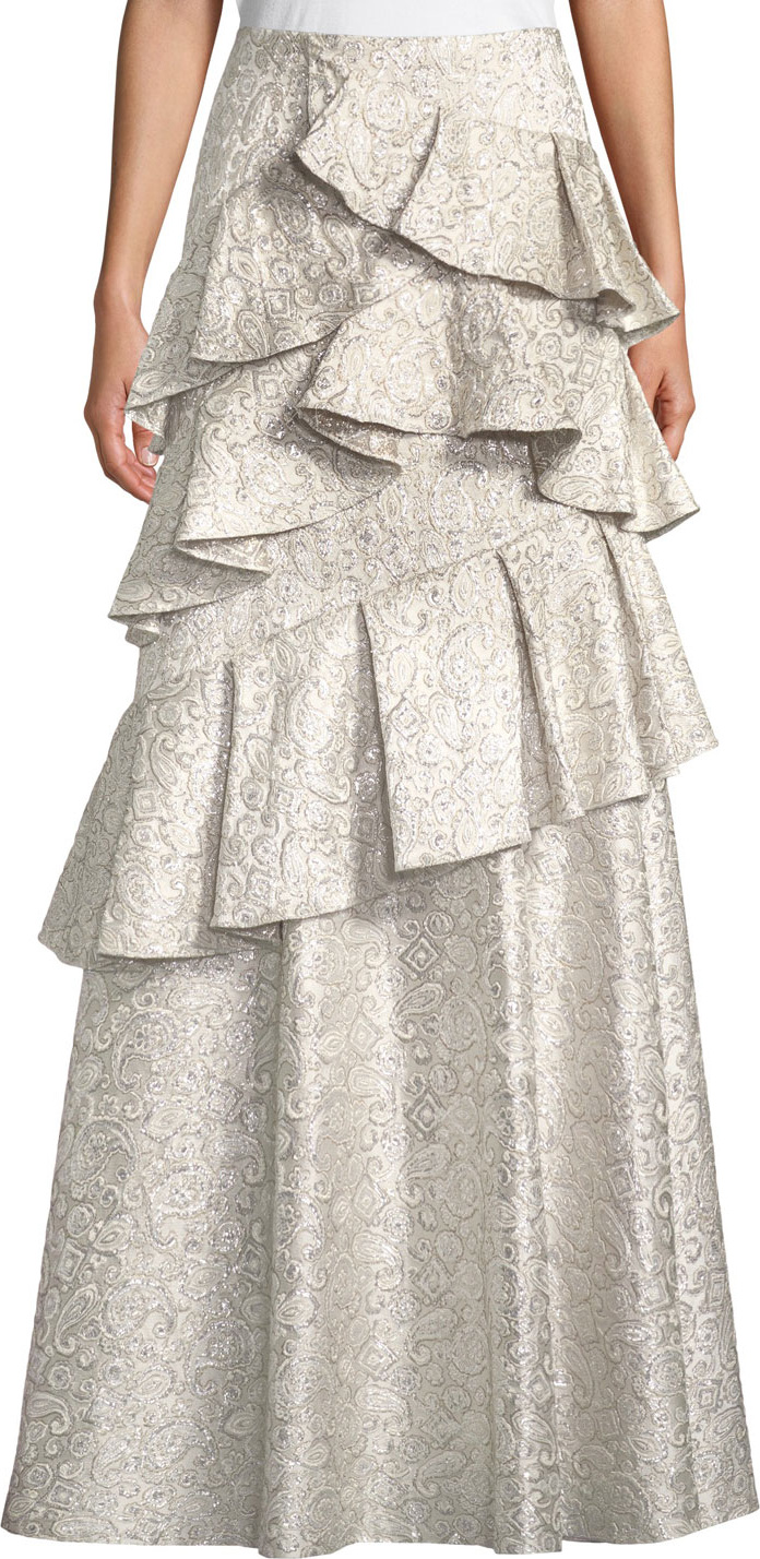 Alice + Olivia Flossie Ruffle Tiered Ball Gown Skirt
