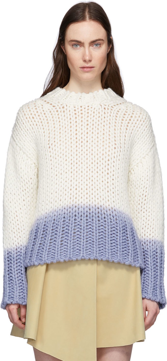 Acne Studios Off-White Wool Dip-Dye Kirene Sweater