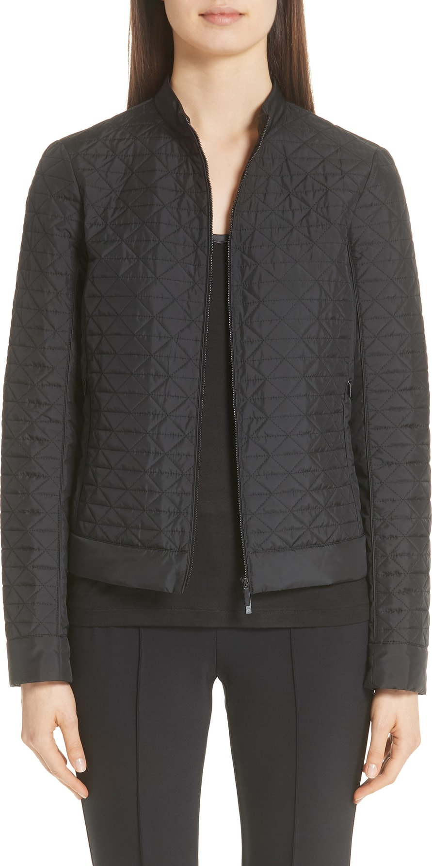 Lafayette 148 New York Becks Quilted Moto Jacket