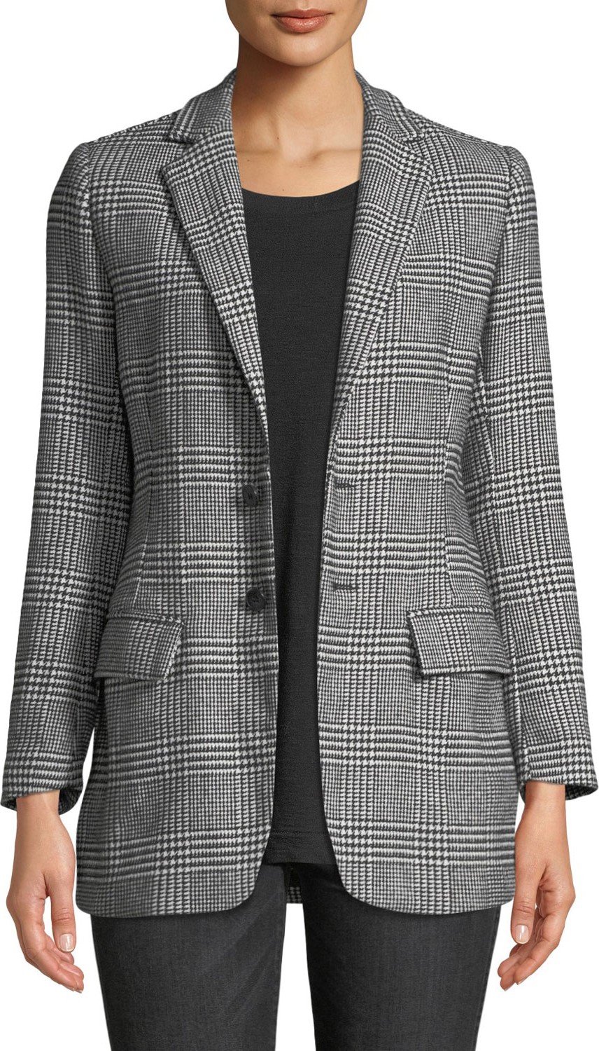 Current/Elliott The Calla Houndstooth Check Blazer