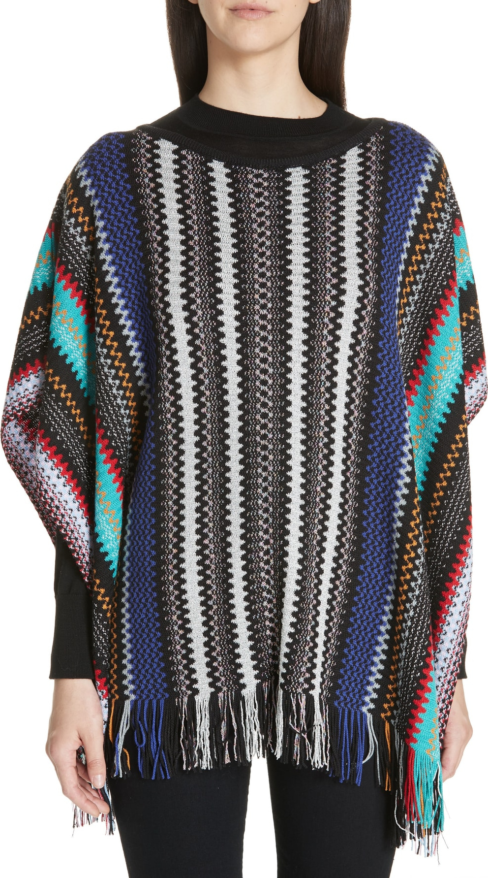 Missoni Zigzag Fringe Poncho