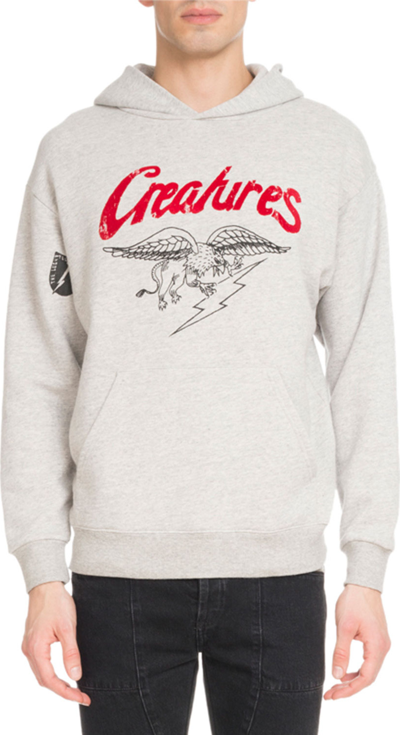 Givenchy Men's Creatures Graphic Cotton Hoodie Sweatshirt