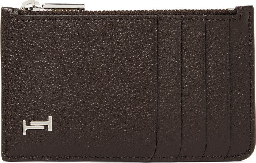 Tod's Logo-Appliquéd Full-Grain Leather Cardholder