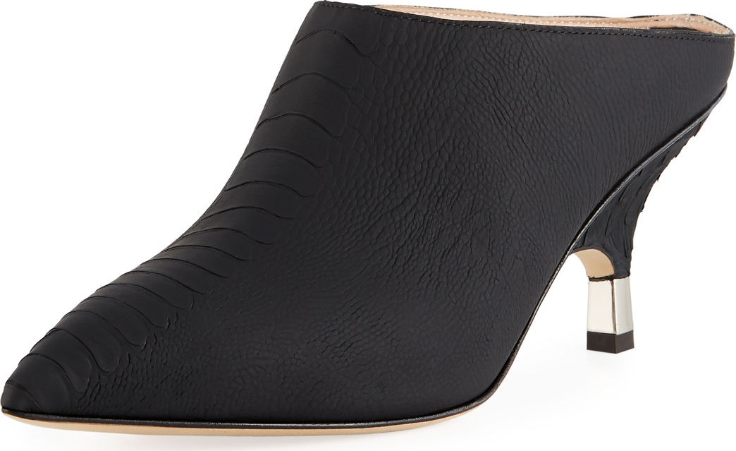 Giuseppe Zanotti Webbed Leather Slide Mules