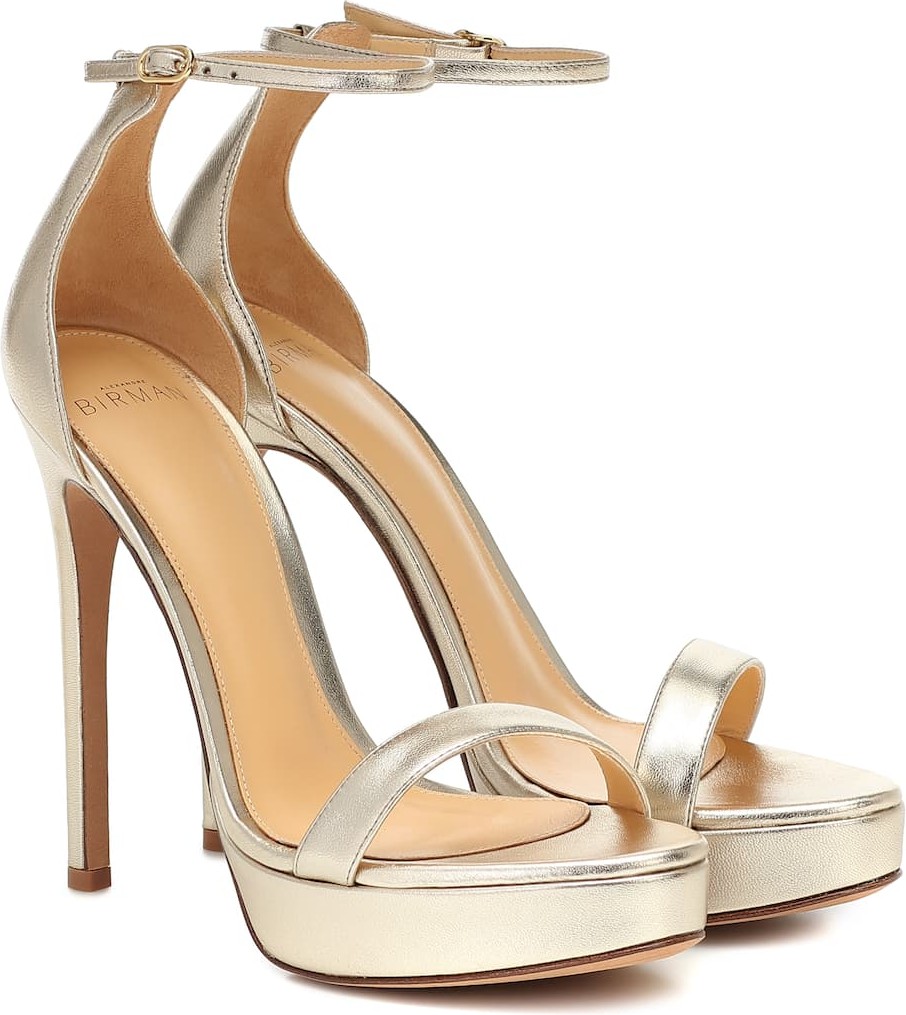 Alexandre Birman Cindy metallic leather sandals