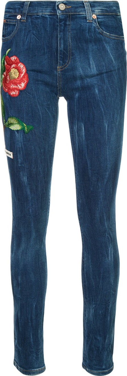 Gucci Embroidered denim jeans