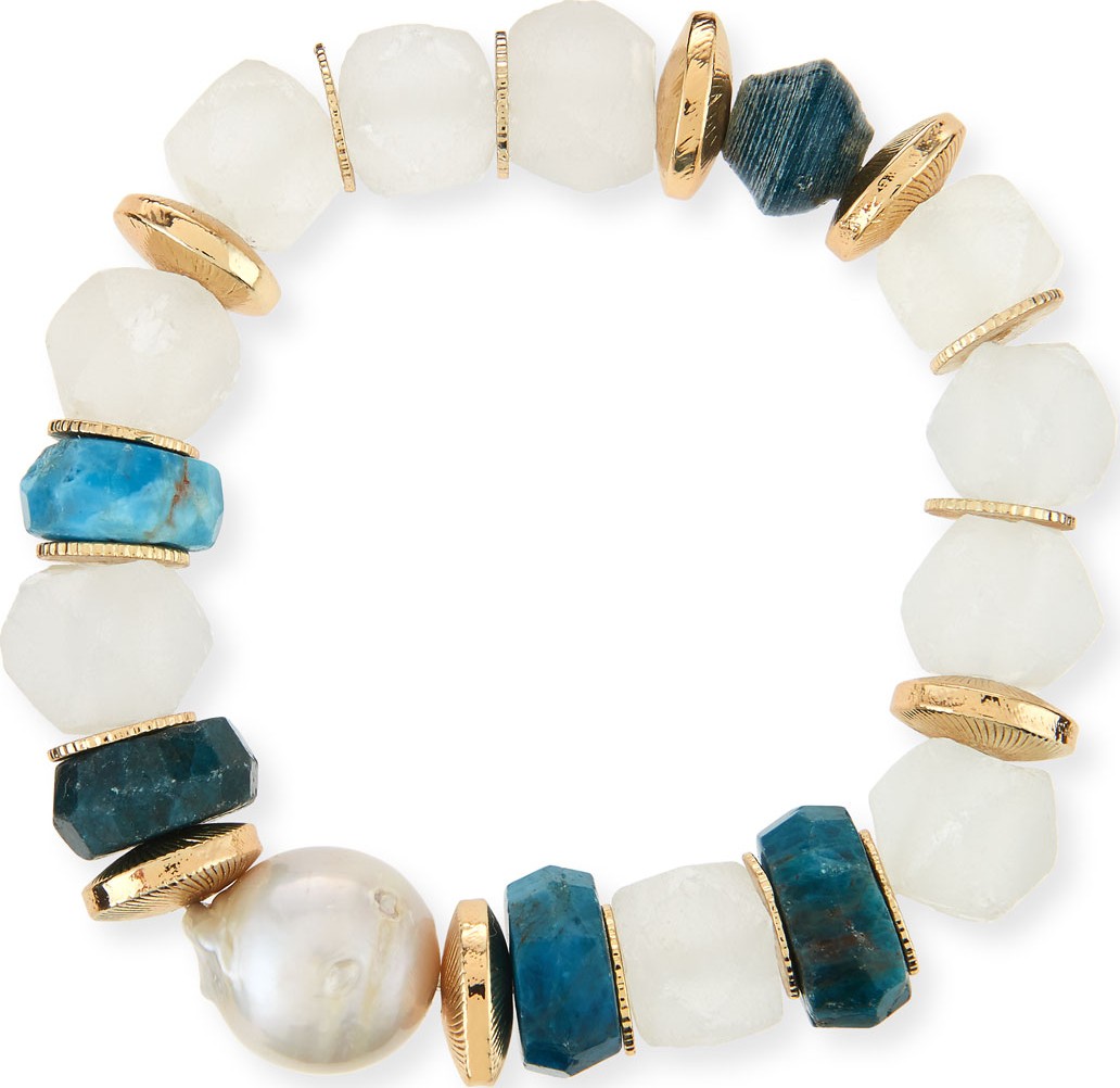 Akola Apatite Beaded Stretch Bracelet
