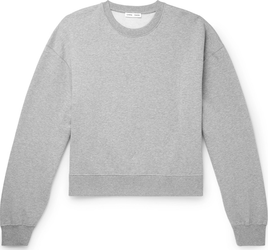 Cmmn Swdn Tron Mélange Fleece-Back Cotton-Jersey Sweatshirt
