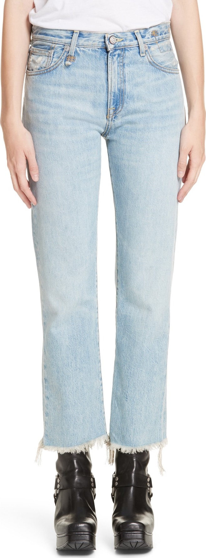 R13 Bowie Fray Hem Jeans