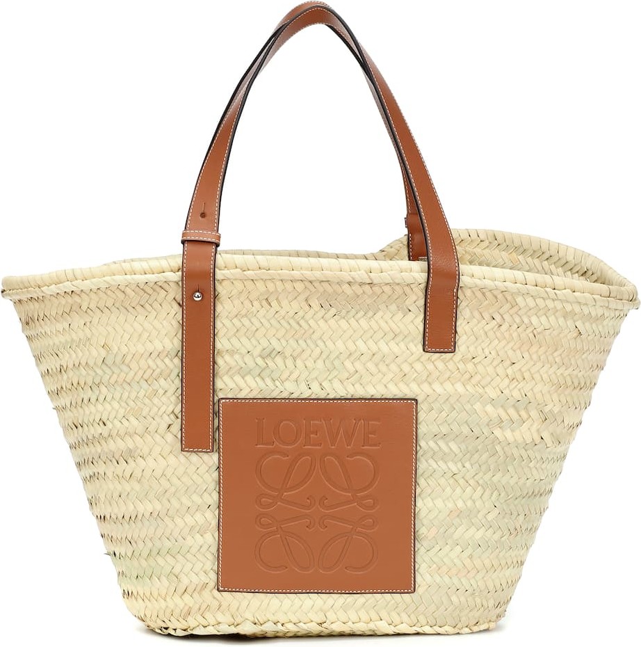 LOEWE Leather-trimmed basket tote