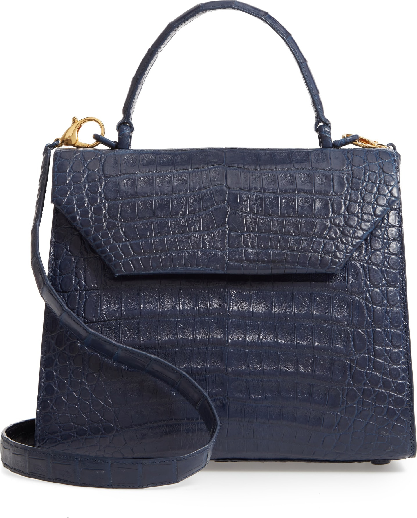 Nancy Gonzalez Medium Lily Genuine Crocodile Crossbody Bag