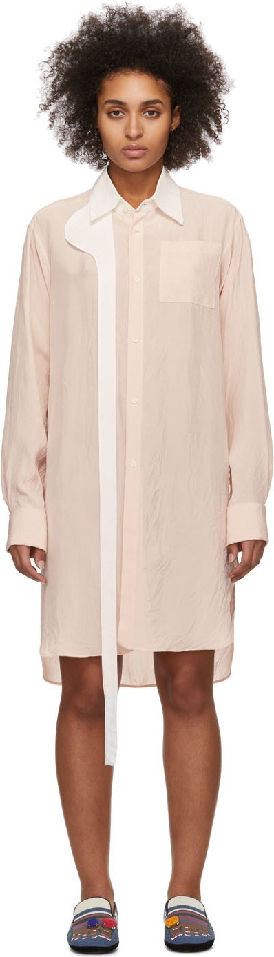 LOEWE Pink Oversized Strap Shirt