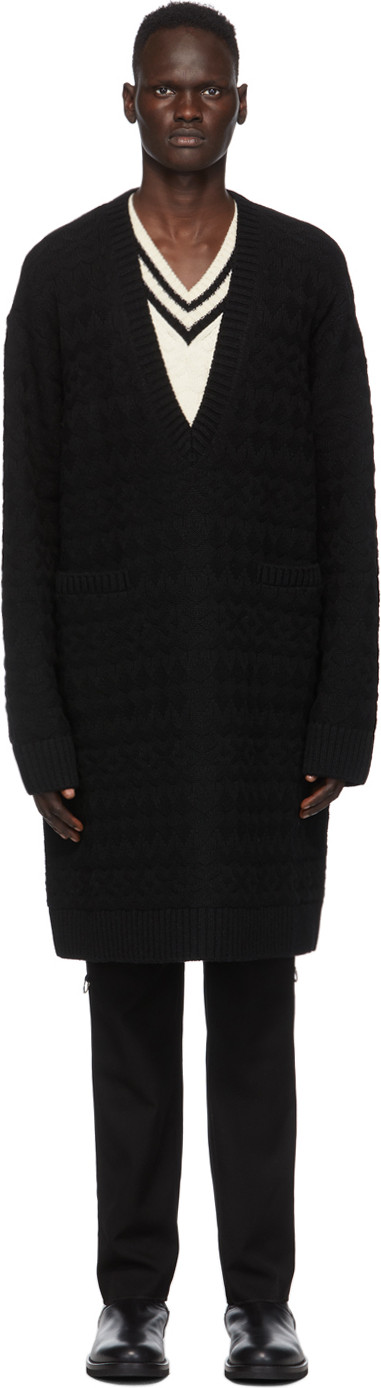 Takahiromiyashita The Soloist - Black Medical Fair Isle V-Neck Sweater