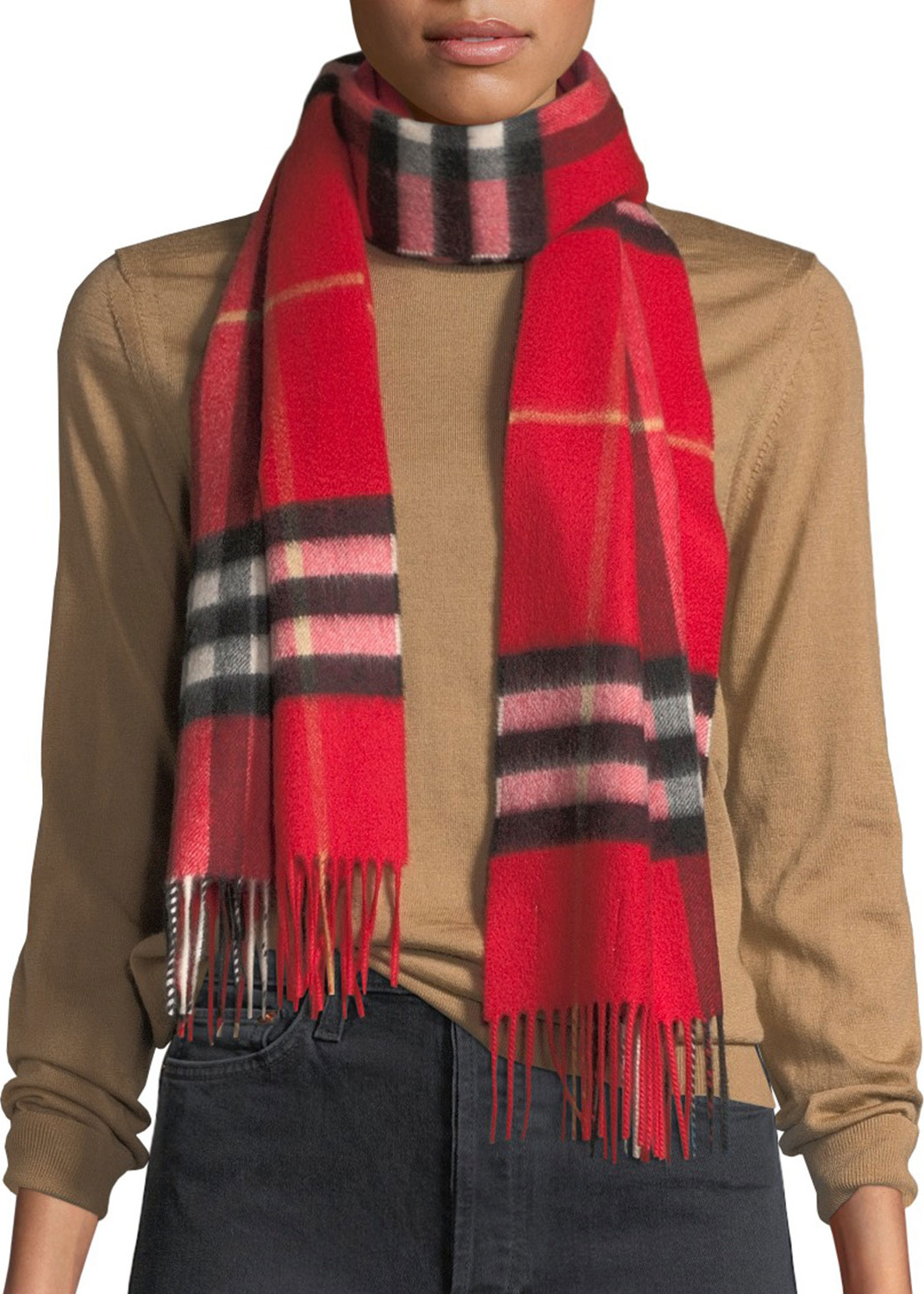 Burberry London England Classic Check Cashmere Scarf