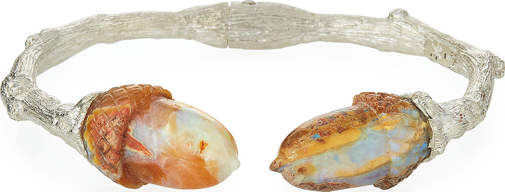 K Brunini Large Twig Cuff Bracelet w/ Acorn Opals