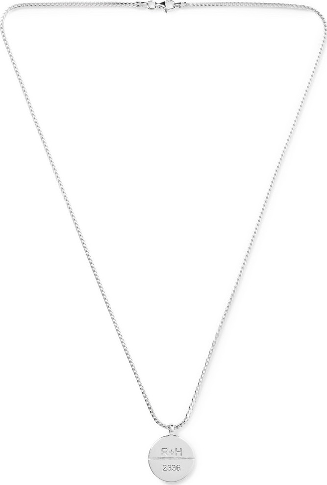 RHUDE Debossed Silver Necklace
