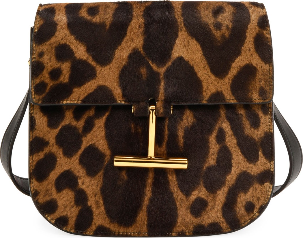 TOM FORD Leopard Calf Hair Shoulder Bag