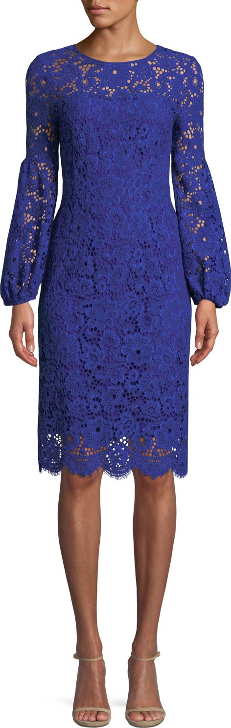 Elie Tahari Shayla Floral-Lace Sheath Dress