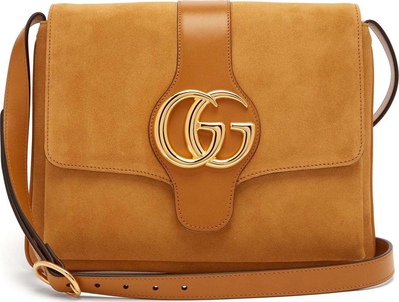 Gucci Arli GG suede and leather cross-body bag