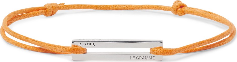 Le Gramme 17/10 Cord and Sterling Silver Bracelet