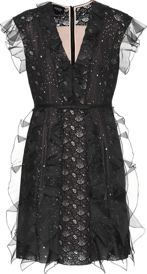 Giambattista Valli Silk and lace minidress