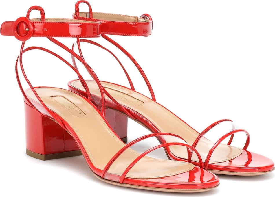 Aquazzura Minimalist 85 leather sandals