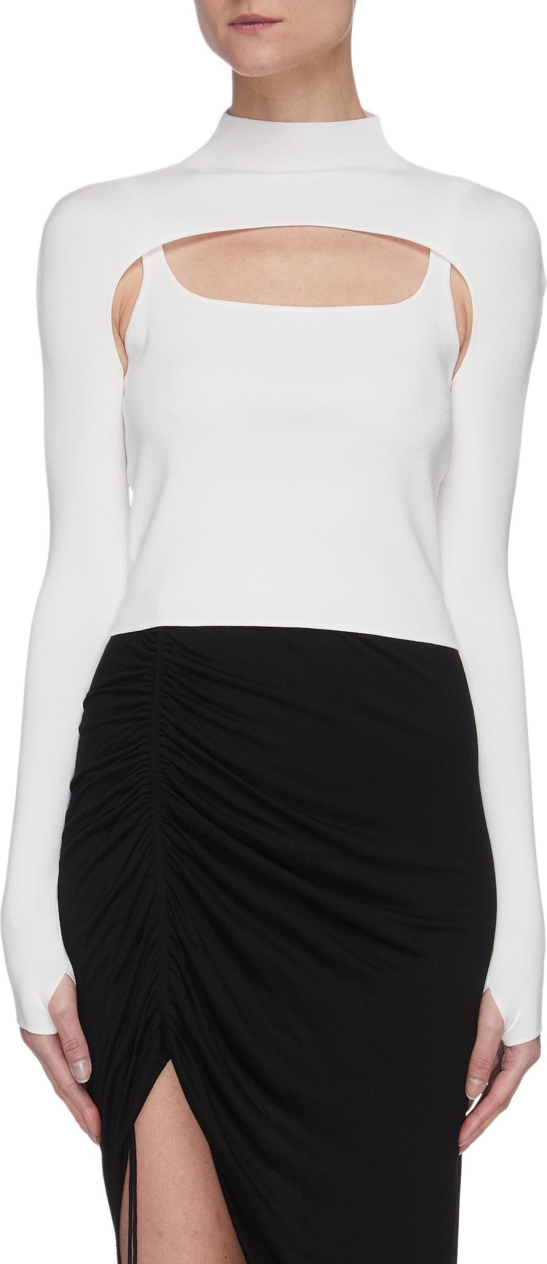 Dion Lee Hoisery stirrup front hybrid top