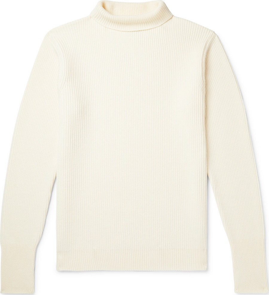 Barena Slim-Fit Ribbed Virgin Wool Rollneck Sweater