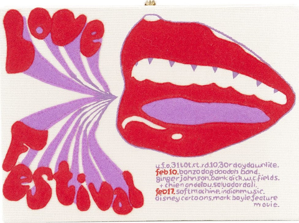 Olympia Le-Tan Love Festival printed box clutch Olympia Le-Tan Love Festival printed box clutch