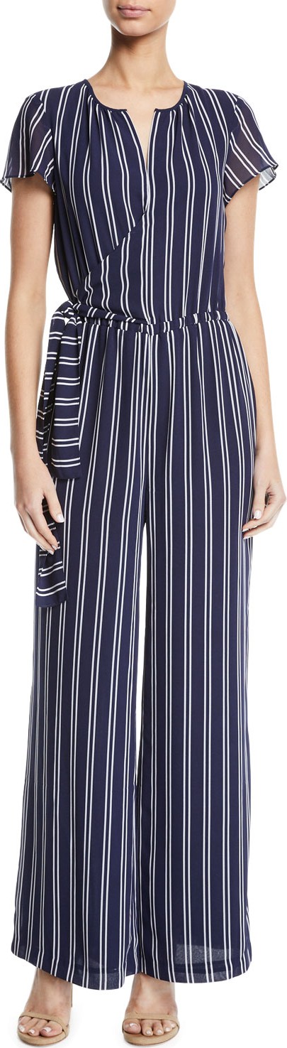 MICHAEL MICHAEL KORS Mega Railroad Striped Jumpsuit