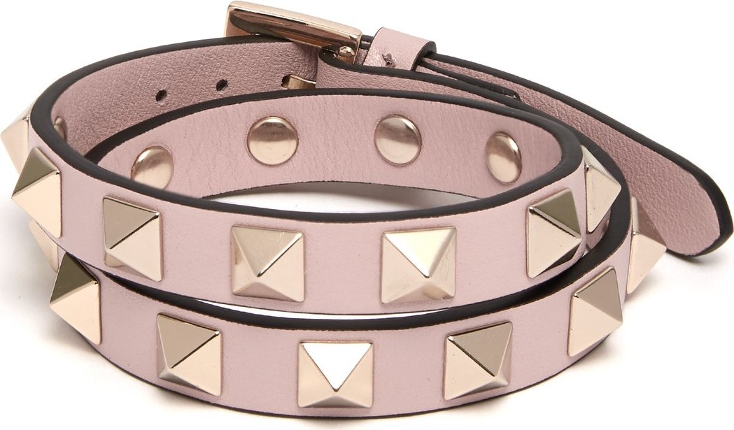 Valentino Rockstud-embellished leather bracelet