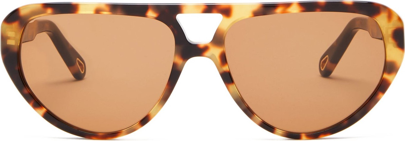 Chloe Willow aviator tortoiseshell-acetate sunglasses