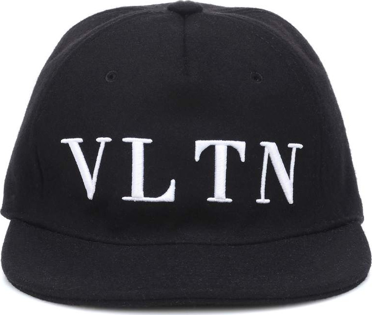 Valentino Embroidered wool-blend cap